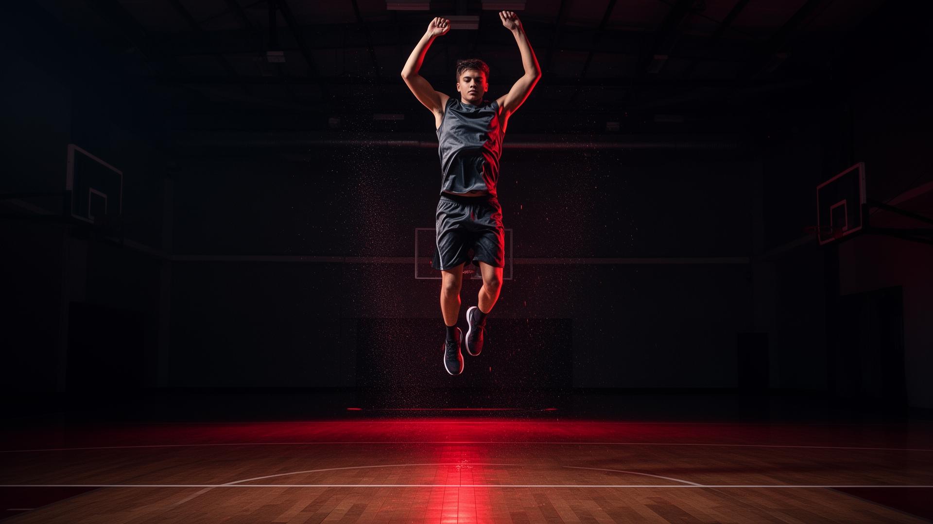 Young athlete training
